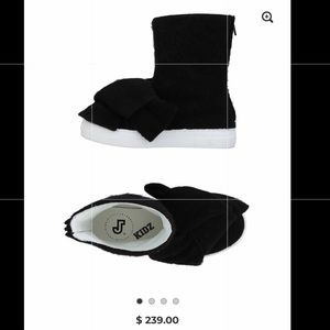 $400 EUROPEAN DESIGNER JOSHUA BOW SNEAKER/BOOT BLACK MADE IN ITALY